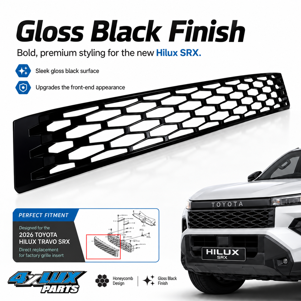 Toyota Hilux Travo 2026 SRX Raider Gloss Black Front Grille Upgrade